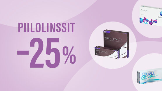 Piilolinssit -25 %